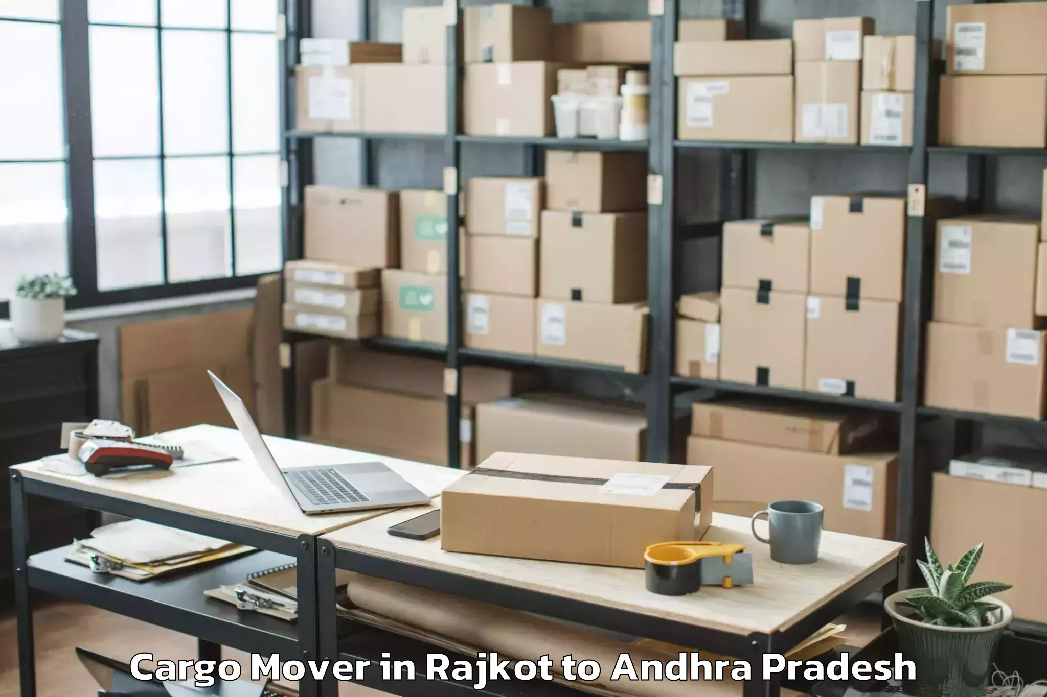 Leading Rajkot to Cherukupalle Arumbaka Cargo Mover Provider